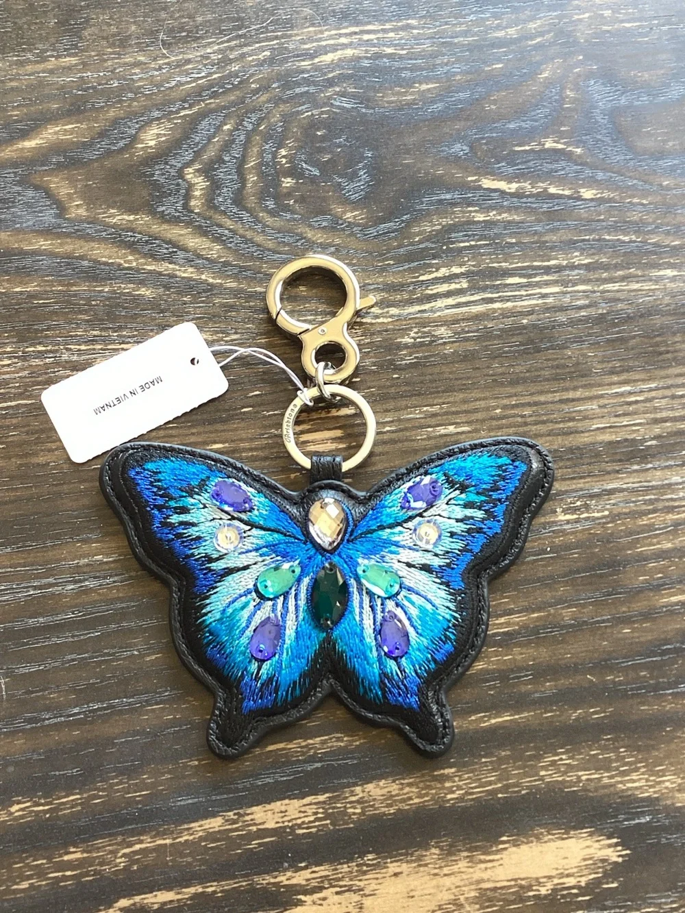 Brighton Sydney Blue Butterfly Handbag Fob